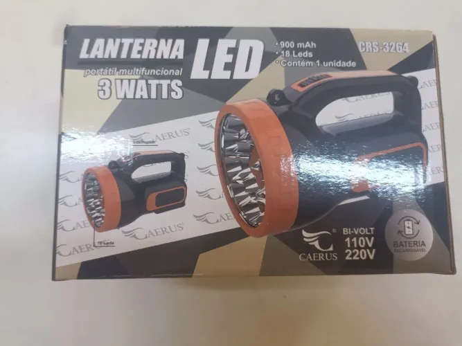 Lanterna portátil bateria recarregável