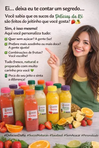 Suco de frutas 100% natural 