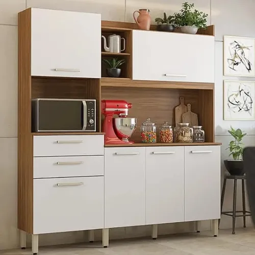 Armário de Cozinha Select 6 Portas 2 Gavetas Demobile/ pronta entrega