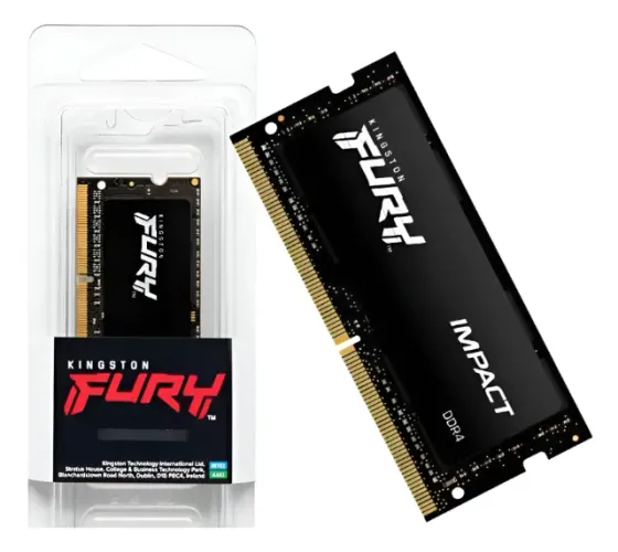 Memória Ram Kingston Fury Impact 16gb Ddr4 3200mhz Notebook Cl20 - (Para Notebook)