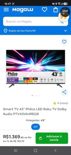 TV smart 43 polegadas 