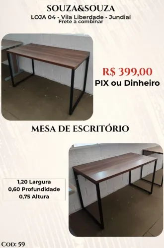 Escrivaninha pés de metalon