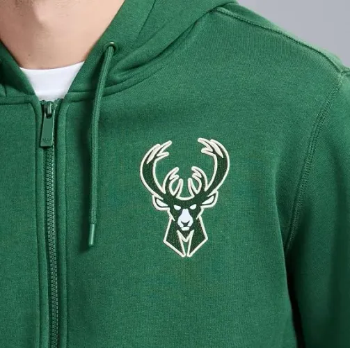 Moletom Ziper NBA Bucks Officially Licensed