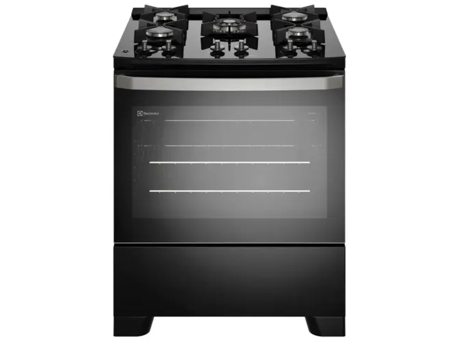Fogão Electrolux 5 bocas Efficient com Perfect Cook Preto FE5GB