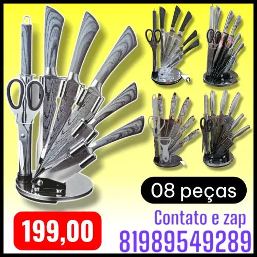 Faqueiro kit com 8 peças 