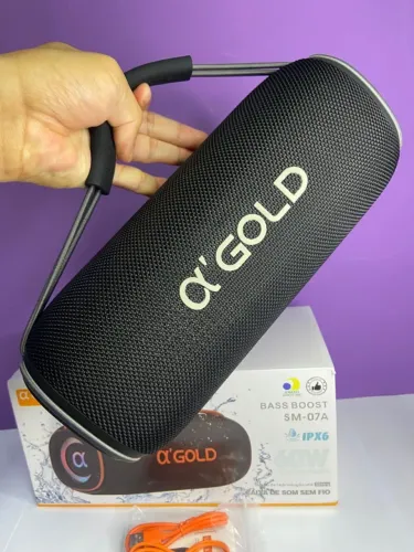 Caixa de Som Bluetooth Alta Potência 60W SM-07A A?Gold an5