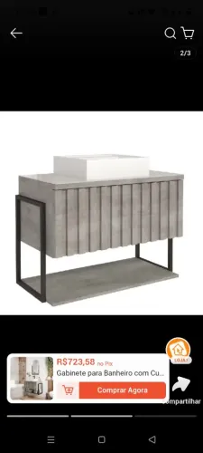 GABINETE DE BANHEIRO COM CUBA NO METALON (LACRADO)