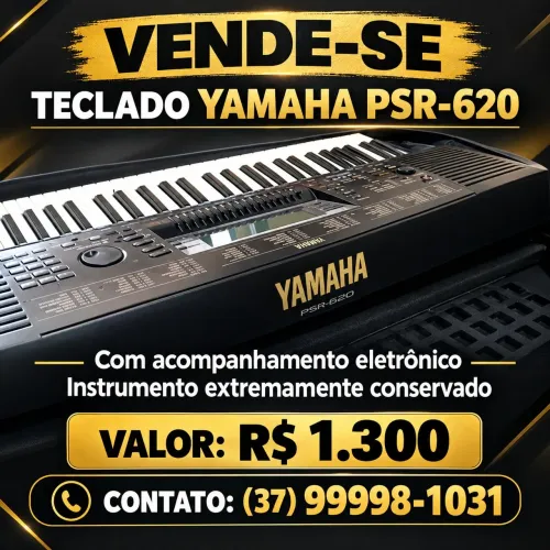 Teclado Yamaha psr 620 com acompanhamento eletrônico