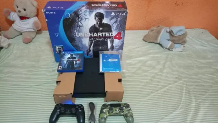 Sony Ps4 Slim 500gb + 2 controles + 150 jogos de Brinde !!