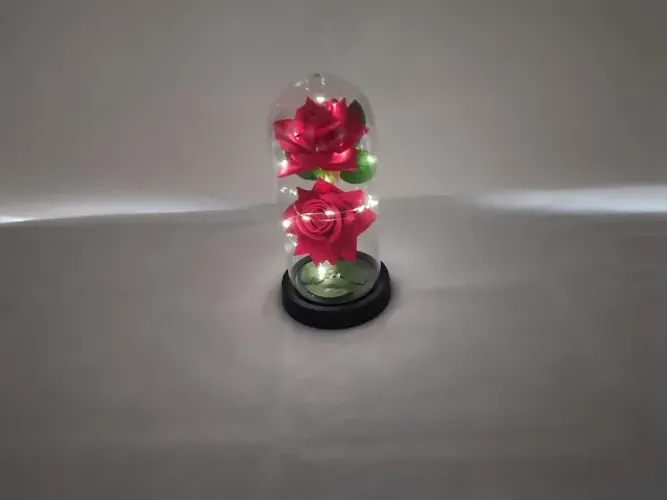 Redoma A Rosa Encantada Inspirada A Bela E A Fera 20 Cm