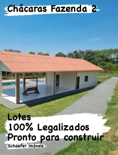 Chácaras Fazenda 2 Lote Esquina Transferência R$55 mil