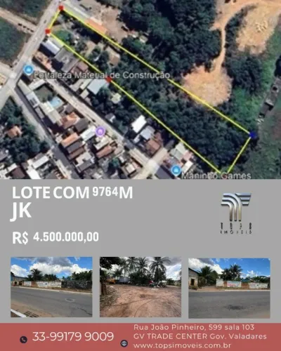 Lote com 9764 metros no bairro JK - próximo as Massas Periquito