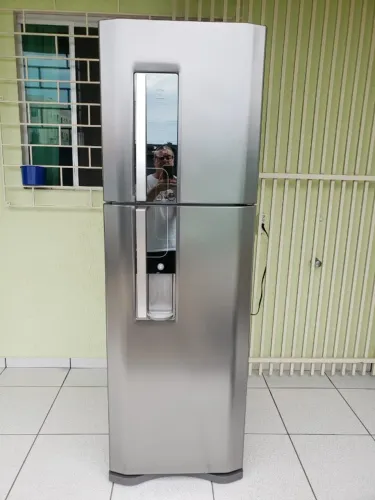 Geladeira Frost Free Duplex Inox Electrolux 110 Volts Usado Aceito Cartão e Entrego  