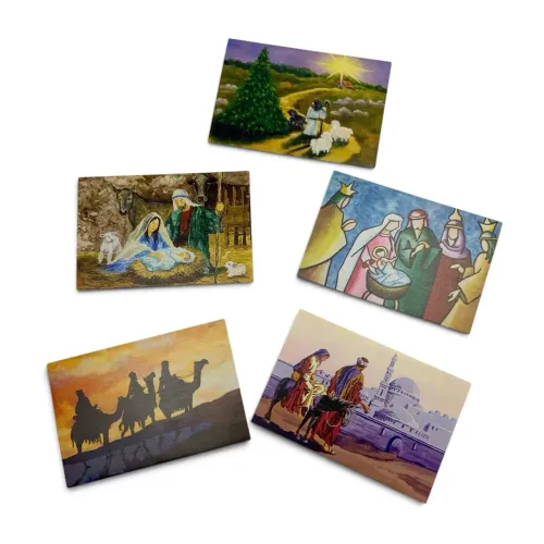 Cartões de Natal Antigos Pintores com a Bocas & Os Pés
