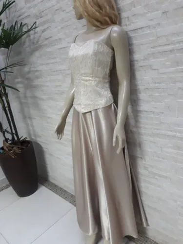 Vestido festa dourado