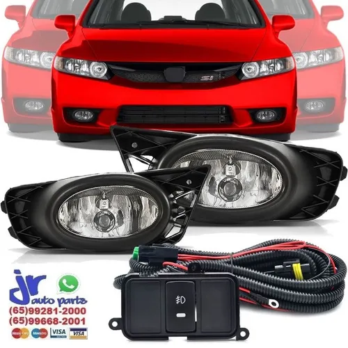 Kit Farol de Milha New Civic 2009 2010 2011 Auxiliar Neblina