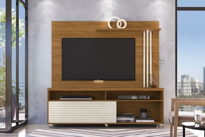 Sala home painel rack 