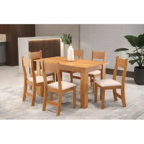 Mesa de jantar fucsia com 6 cadeiras!?? Rf3328m