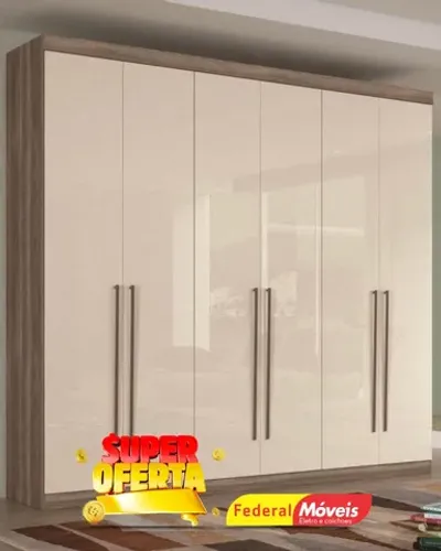 Guarda Roupa Casal 6 Portas 4 Gavetas Direto da Fabrica Fazemos Entrega