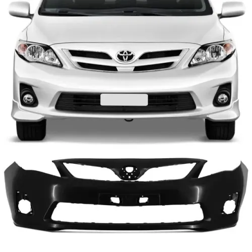 Parachoque Dianteiro Toyota Corolla 2012 a 2014- Preto Liso- Lumax