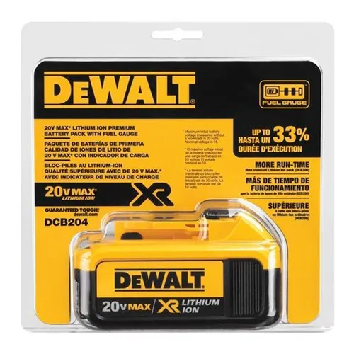 Bateria com Indicador de Carga Ion Lition Max Xr 20V 4Ah Dewalt DCB204-B3