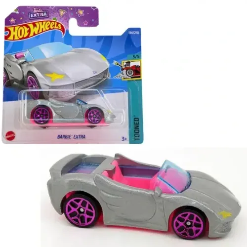 Miniatura hot Wheels Barbie Extra Rosa e Cinza - HOTWHEELS