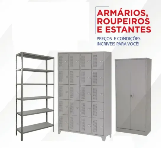 Mobiliários de Aço - Estante, armários, arquivos