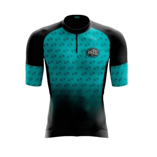 Camisa de Ciclismo Zíper Curto 3 Bolsos Tecido Macio 9571