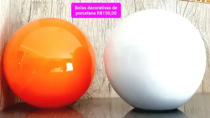 Bolas decorativas de porcelana