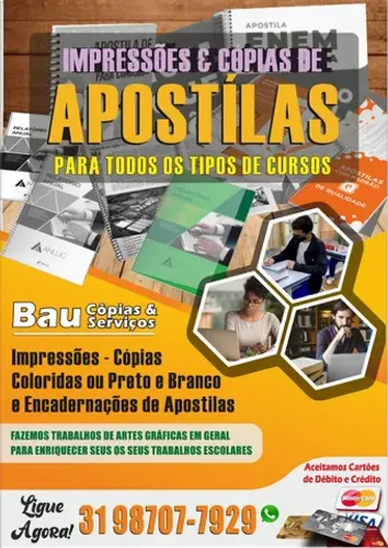 Xerox de Livros e Apostilas etc...
