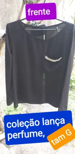 Blusa preta com corrente - lançamento!