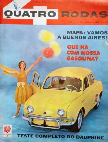Revista Quatro Rodas 1961 - Renault Dauphine, DKW Belcar