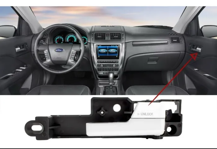 Maçaneta Interna Ford Fusion 2006/12- dianteira Lado Passageiro - Unlock