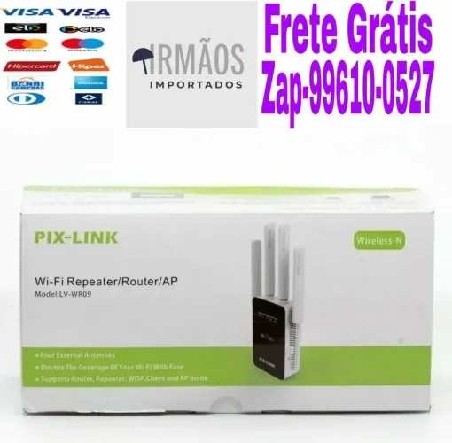 Repetidor Wifi com 4 Antenas
