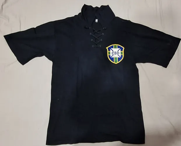 Camiseta retrô goleiro Brasil - Tamanho M