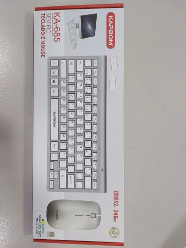 Kit Teclado e Mouse Sem Fio Kapbom