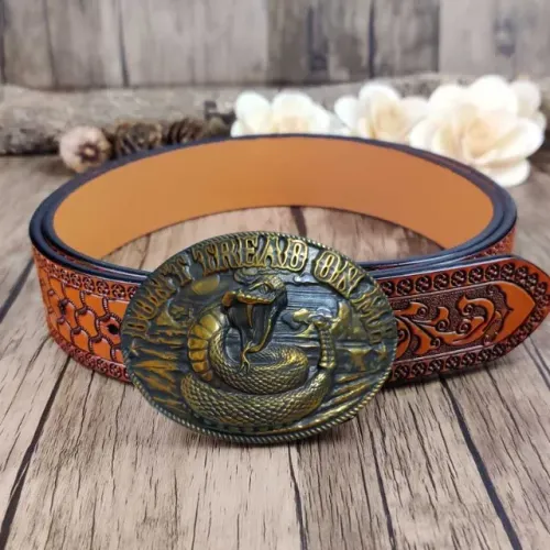 Fivela Importada da Ucrânia - Símbolo da Cobra "Don't Tread on Me" 
