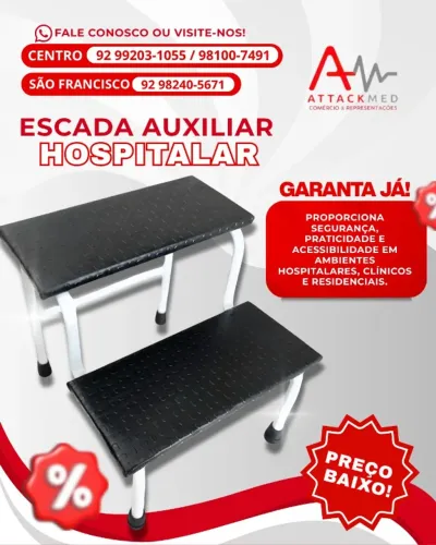 ESCADA 2 DEGRAU BRANCA 