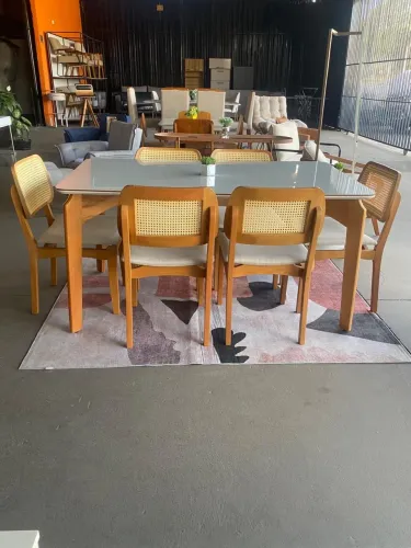 *CONJUNTO MESA DUBAI C/ 6 CADEIRAS DIANA* !!*?