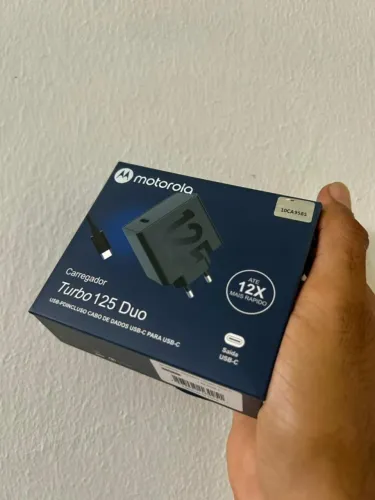 Carregador Turbo Motorola USBC-C 125W Completo com Garantia