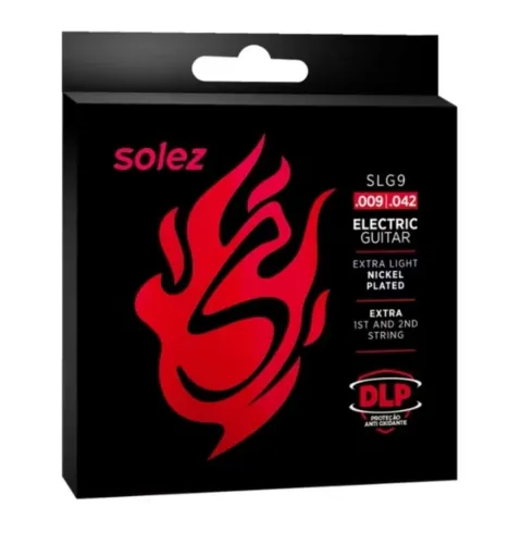 Encordoamento Cordas para Guitarra Solez SLG9 0.009