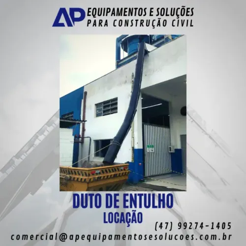 Dutos para Remoção de Resíduos - Aluguel de Duto - Locação de duto de entulho para prédio