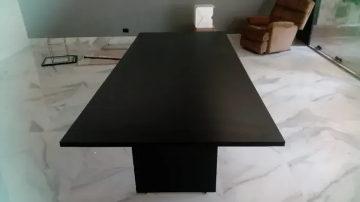mesa reunião preta mdf para 10 lugares - entrego