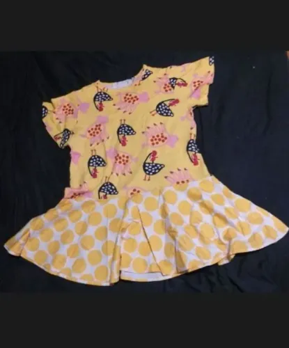 Vestido Infantil Galinha Fábula 