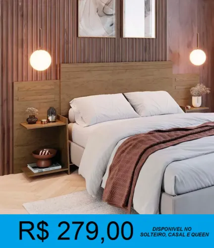 Cabeceira casal madeira - compre hoje e receba amanhã 