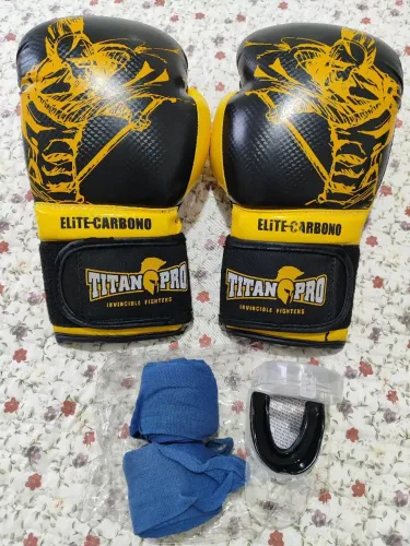 Luvas de Boxe Titan Pro Elite Carbono