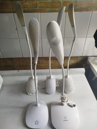 Luminárias de mesa usb led branco