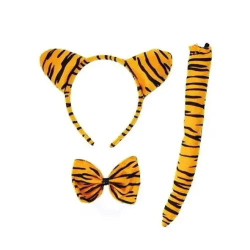 Kit com 3 Acessórios para Fantasia Coelho, Tigre, Minie, Leopardo e Diabinha