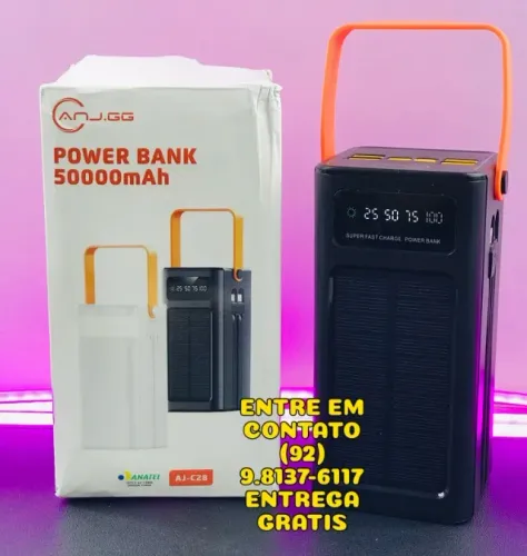 Carregador Portatil Power Bank 50mAH - Entrega das 9 até 22hrs