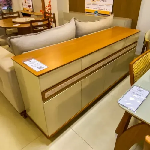 Receba em 24h, frete incluso! Buffet 4 Portas 184cm de largura, MDF
